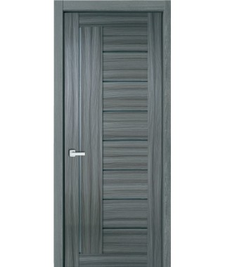 Дверь с ПВХ покрытием 17К (Филадельфия Дуб Графит, Стекло матовое)