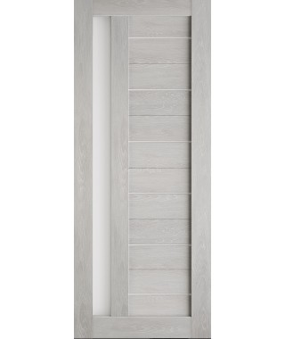 Дверь из экошпона Техно 11 Шале серый (белое стекло) Дверь из экошпона Техно 11 Шале серый (белое стекло)