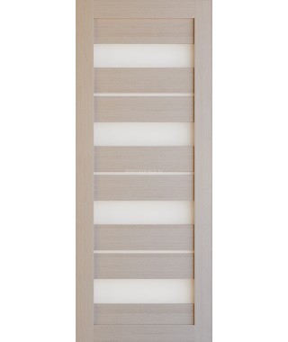 Дверь из экошпона Техно 15 Капучино (белое стекло) Дверь из экошпона Техно 15 Капучино (белое стекло)