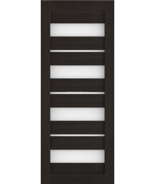 Дверь из экошпона Техно 15 Темный орех (белое стекло) Дверь из экошпона Техно 15 Темный орех (белое стекло)